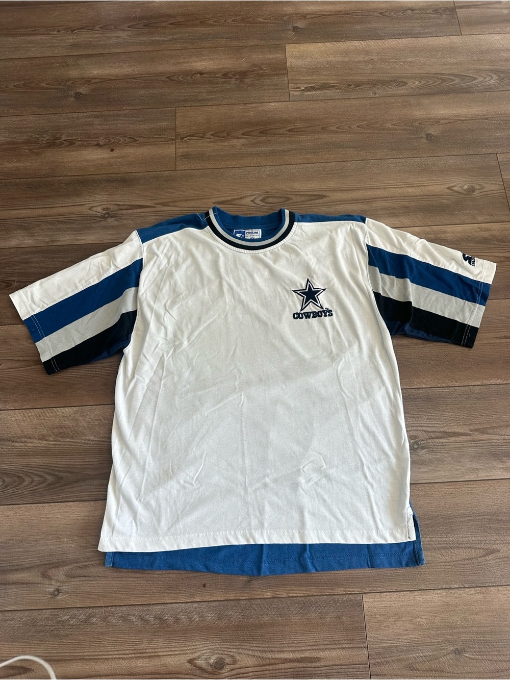 90s Vtg Dallas Cowboys Starter Cut and Sew Logo Tee NFL Football Sz L